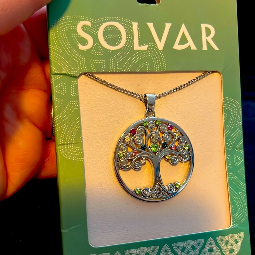 Solvar Silver Irish Tree of Life Pendant